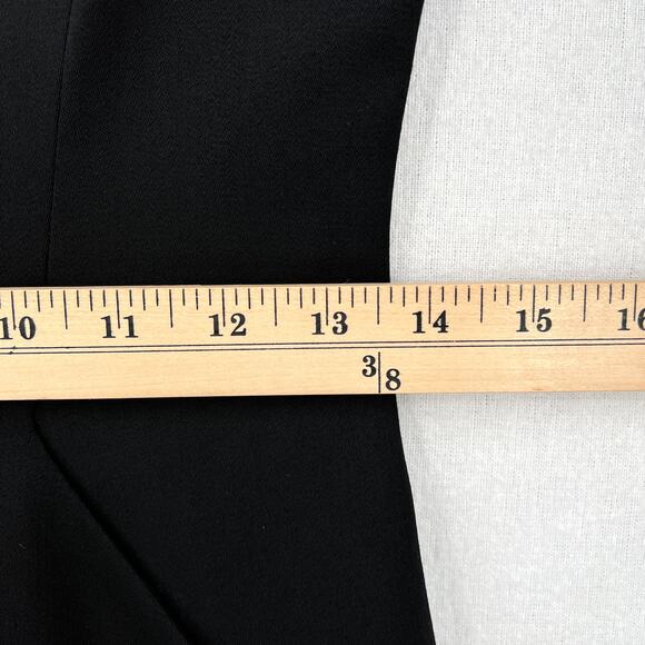 ALEXANDER MCQUEEN Wool Sheath Dress Womens 38 Black Pockets Elbow Sleeve Pencil - Picture 15 of 16